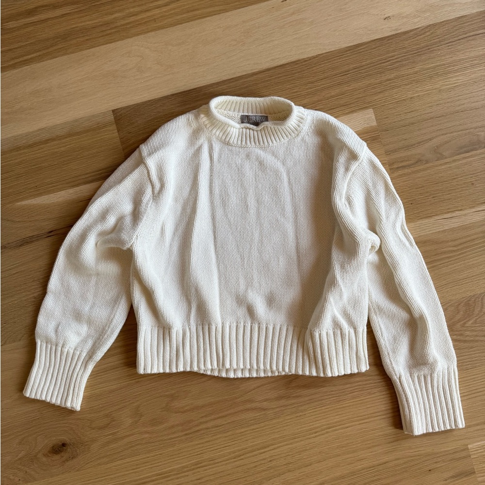 J. Crew Cream Crew Neck Sweater